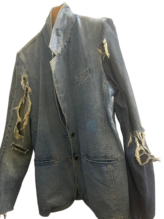 Destroy Denim Jacket with Cutouts
