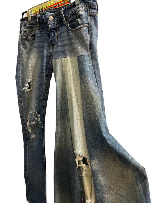 Kaylie Single Leg Flared Denim Jeans