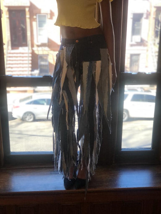Matrix Multi-Fringe Denim Jeans
