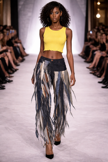 Matrix Multi-Fringe Denim Jeans